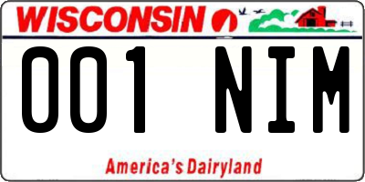 WI license plate 001NIM