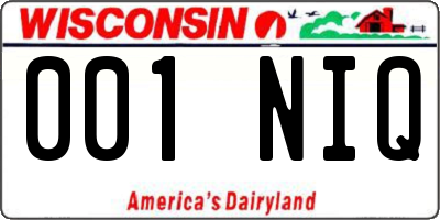 WI license plate 001NIQ