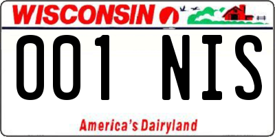 WI license plate 001NIS