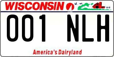WI license plate 001NLH
