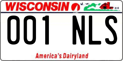 WI license plate 001NLS