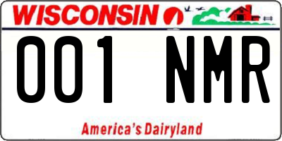 WI license plate 001NMR