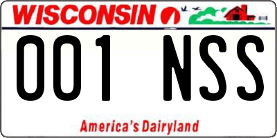 WI license plate 001NSS
