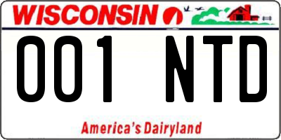 WI license plate 001NTD