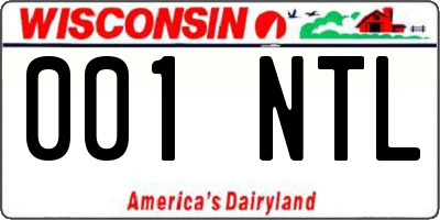 WI license plate 001NTL