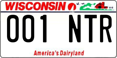 WI license plate 001NTR