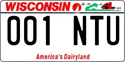 WI license plate 001NTU