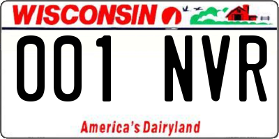 WI license plate 001NVR