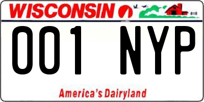 WI license plate 001NYP