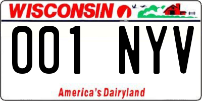WI license plate 001NYV