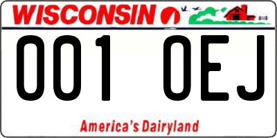 WI license plate 001OEJ