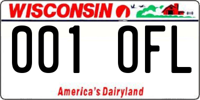 WI license plate 001OFL