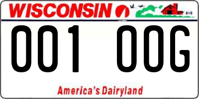 WI license plate 001OOG