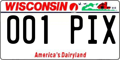 WI license plate 001PIX