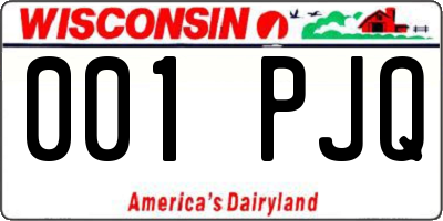 WI license plate 001PJQ