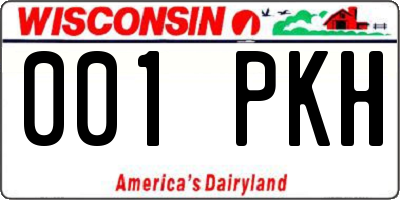 WI license plate 001PKH