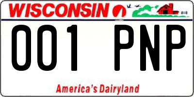 WI license plate 001PNP