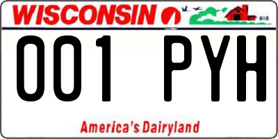 WI license plate 001PYH