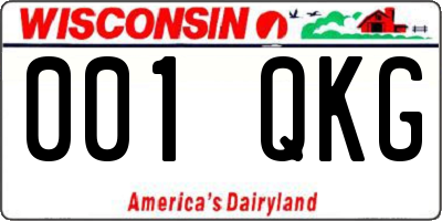 WI license plate 001QKG