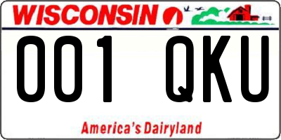 WI license plate 001QKU