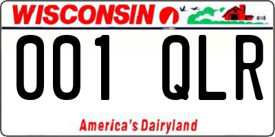 WI license plate 001QLR