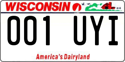 WI license plate 001UYI