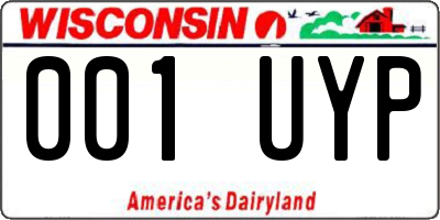 WI license plate 001UYP