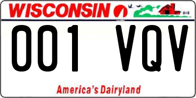 WI license plate 001VQV