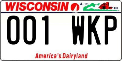 WI license plate 001WKP