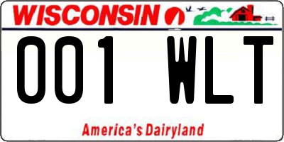 WI license plate 001WLT