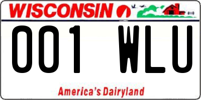 WI license plate 001WLU