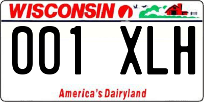 WI license plate 001XLH