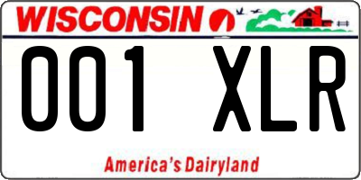 WI license plate 001XLR
