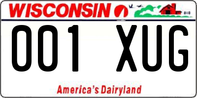 WI license plate 001XUG