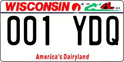 WI license plate 001YDQ