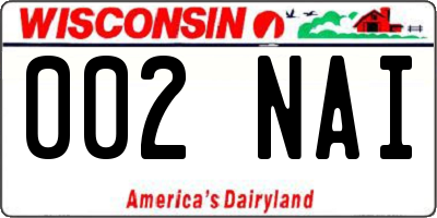 WI license plate 002NAI