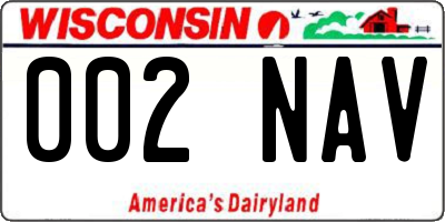 WI license plate 002NAV