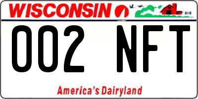 WI license plate 002NFT