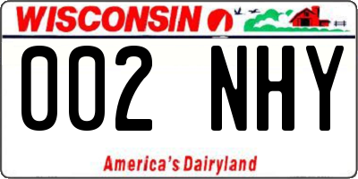 WI license plate 002NHY