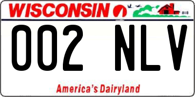 WI license plate 002NLV