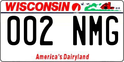 WI license plate 002NMG
