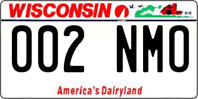 WI license plate 002NMO