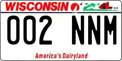 WI license plate 002NNM