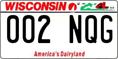 WI license plate 002NQG
