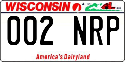 WI license plate 002NRP