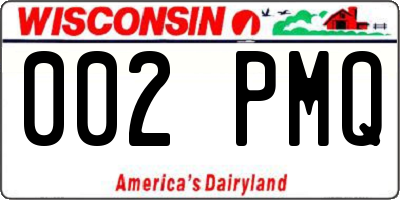 WI license plate 002PMQ