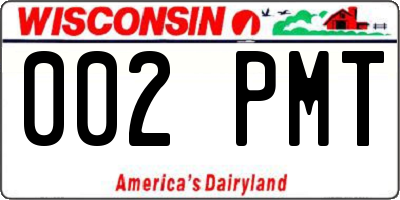 WI license plate 002PMT