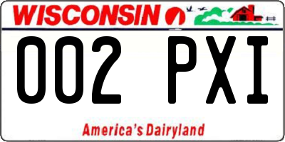 WI license plate 002PXI