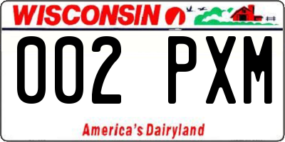 WI license plate 002PXM