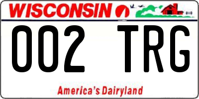 WI license plate 002TRG